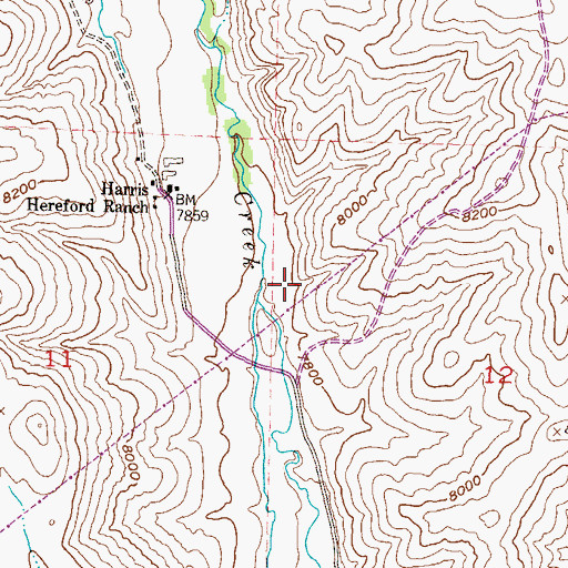 Topographic Map of Cunningham Ditch, CO