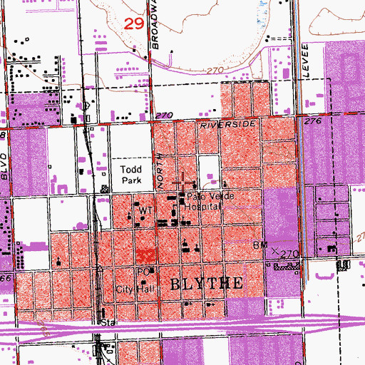 Topographic Map of Community United Methodist Church, CA