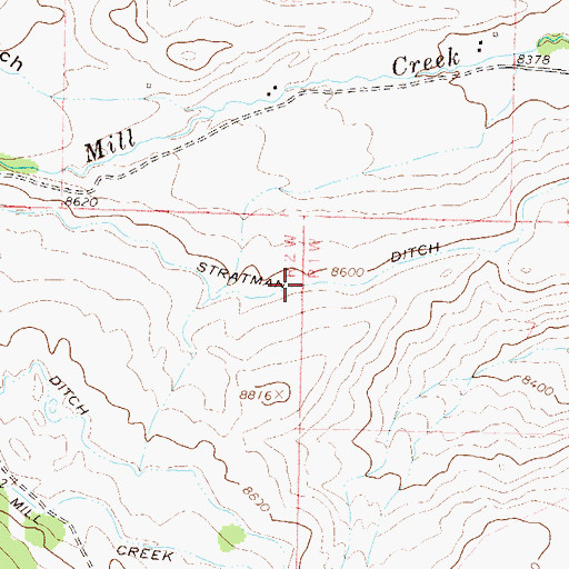 Topographic Map of Stratman Ditch, CO