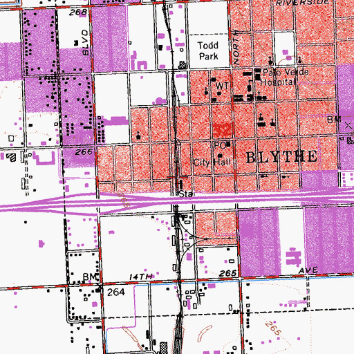 Topographic Map of First Church of Christ Scientist, CA