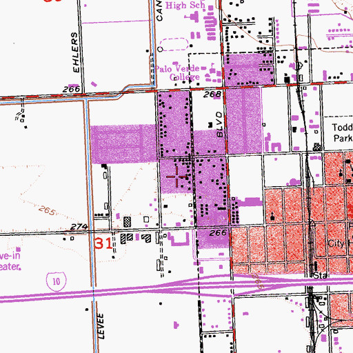 Topographic Map of Freewill Baptist Church, CA