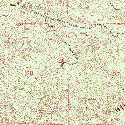 Topographic Map of Glenoak Hills, CA