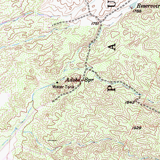 Topographic Map of Glenoak Hills Park, CA