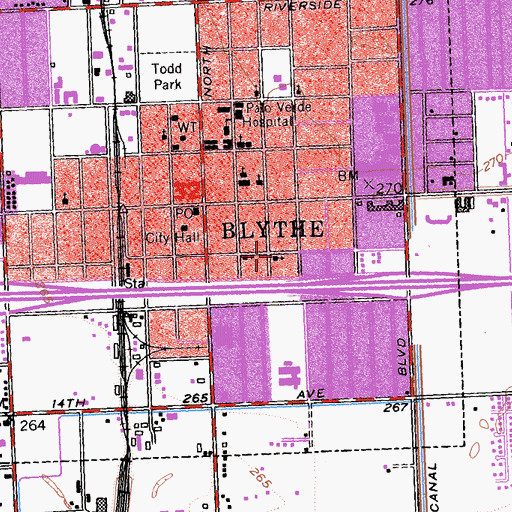 Topographic Map of Greater White Rose Church of God in Christ, CA