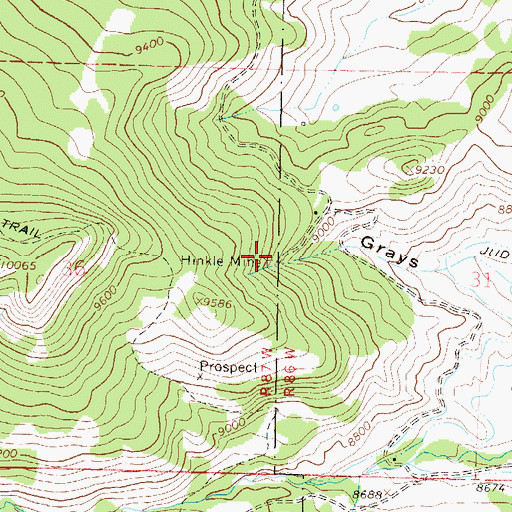 Topographic Map of Hinkle Mine, CO