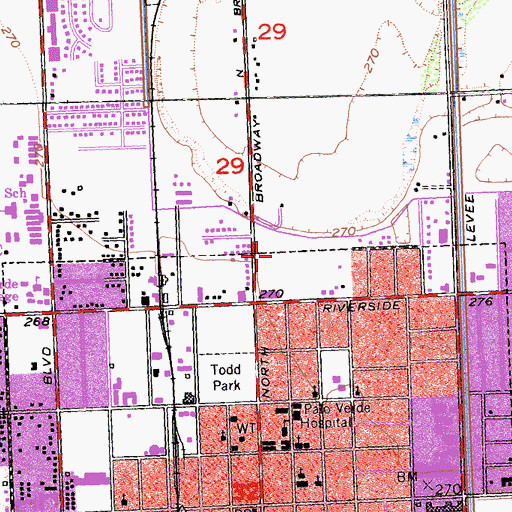 Topographic Map of Margaret White Elementary School, CA
