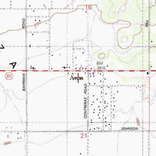 Topographic Map of Minor Park, CA