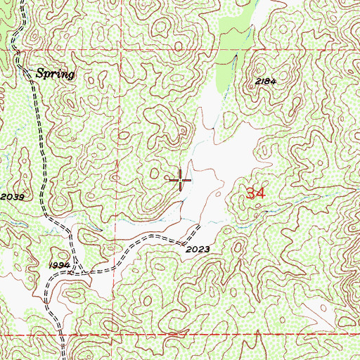Topographic Map of Oakridge Ranches, CA