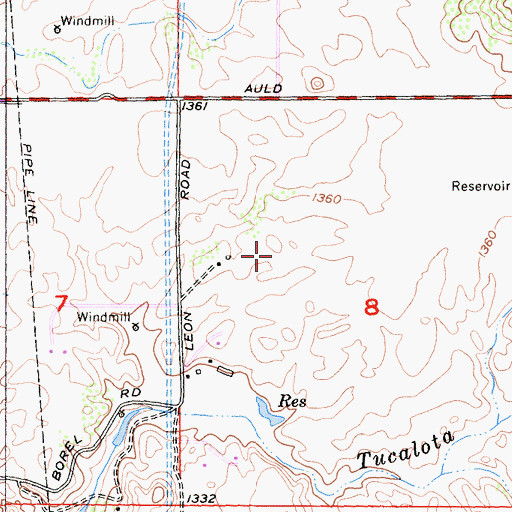 Topographic Map of Rolling Hills Ranch, CA