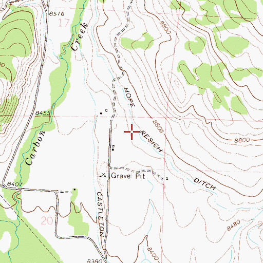 Topographic Map of Hope Resich Ditch, CO