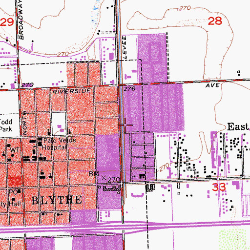 Topographic Map of Sungold Park, CA
