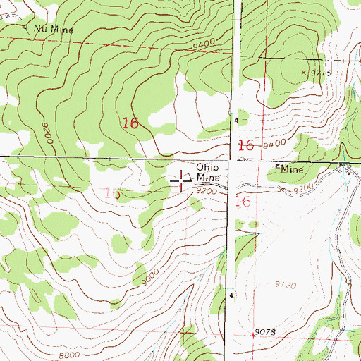 Topographic Map of Ohio Mine, CO