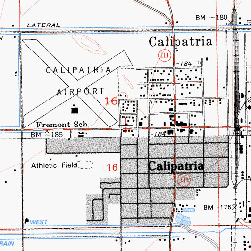 Topographic Map of Calipatria City Hall, CA