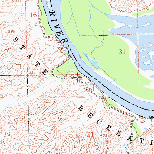 Topographic Map of Carrizo Wash Boat-in Camp, CA