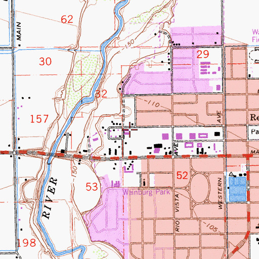 Topographic Map of The Church of Jesus Christ of Latter Day Saints, CA