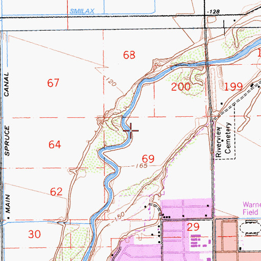 Topographic Map of Crestview Park, CA