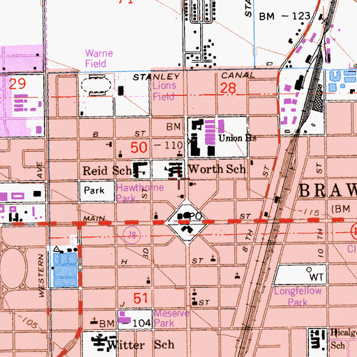 Topographic Map of Free Methodist Church, CA