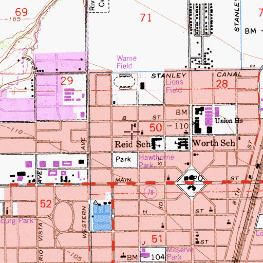 Topographic Map of New Testament Baptist Church, CA