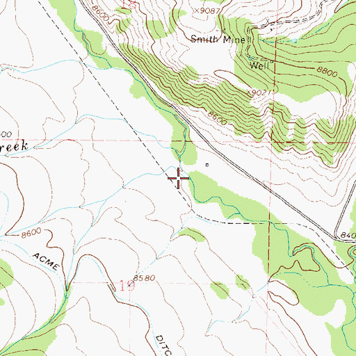 Topographic Map of Middle Creek, CO