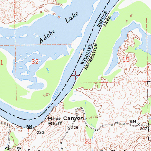 Topographic Map of Paddlewheeler Boat-in Camp, CA