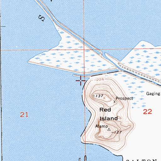Topographic Map of Red Hill Marina, CA