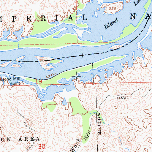 Topographic Map of Red Rock Lake, CA
