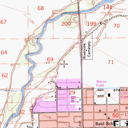 Topographic Map of Ridge Park, CA