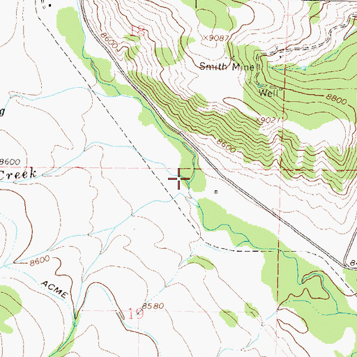 Topographic Map of Price Creek, CO