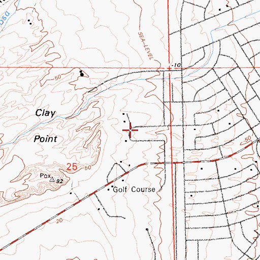 Topographic Map of Salton Golf Course, CA