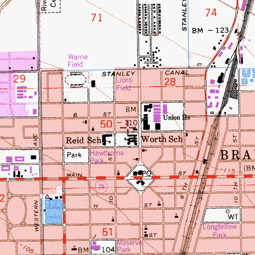 Topographic Map of Seventh Day Adventist Church, CA