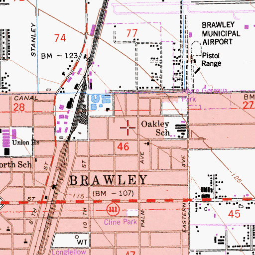 Topographic Map of Seventh Day Adventist Spanish Church, CA