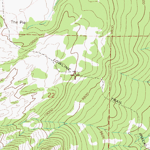 Topographic Map of Lowline Trail, CO