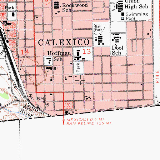 Topographic Map of American Methodist Church, CA