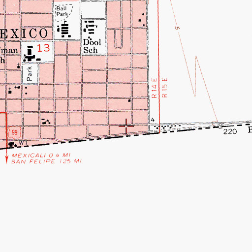 Topographic Map of Amistad Cristana, CA