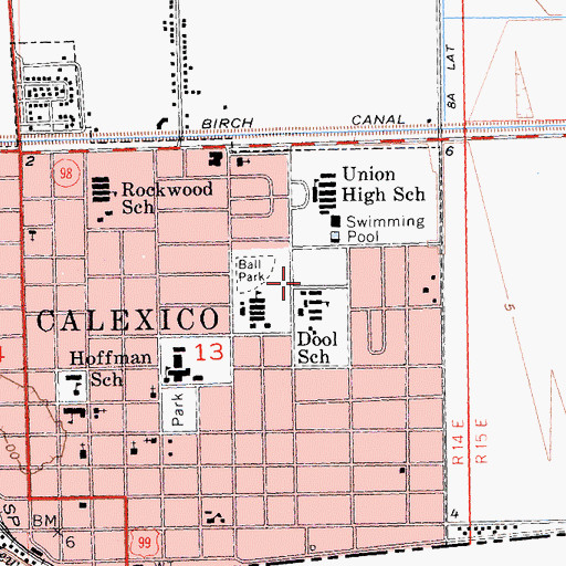 Topographic Map of Camarena Memorial Library, CA