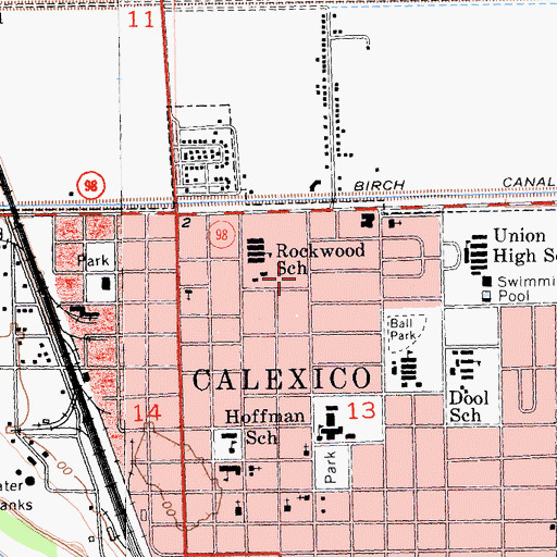 Topographic Map of Emerson Park, CA