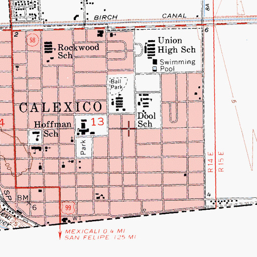 Topographic Map of First Chinese Baptist Church, CA
