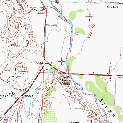 Topographic Map of Spring Creek, CO
