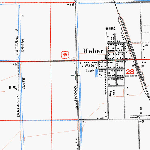Topographic Map of Imperial County Fire Department Station 2, CA