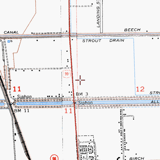 Topographic Map of Kennedy Gardens Park, CA