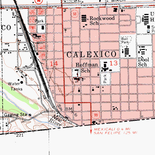 Topographic Map of Saint Lukes Episcopal Church, CA