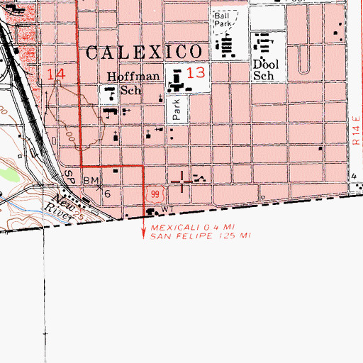 Topographic Map of Seventh Day Adventist Church, CA