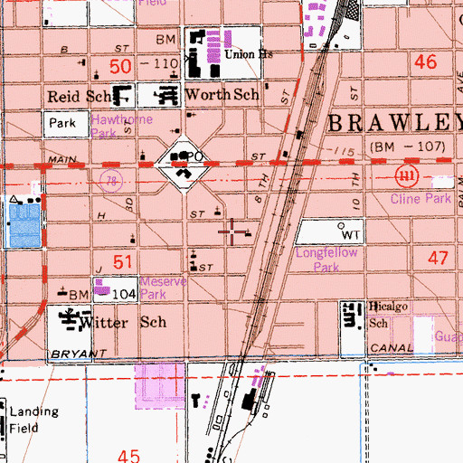Topographic Map of Baptist Missionary Tabernacle, CA