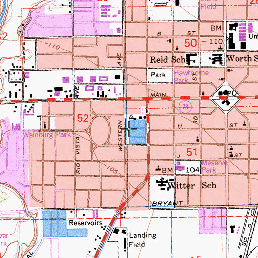 Topographic Map of Brawley City Water Works, CA