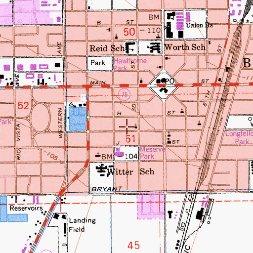 Topographic Map of Church of God of Prophecy, CA