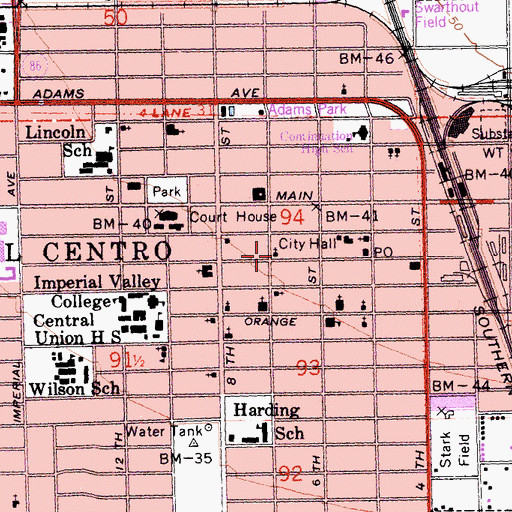 Topographic Map of First Church of Christ Scientist, CA