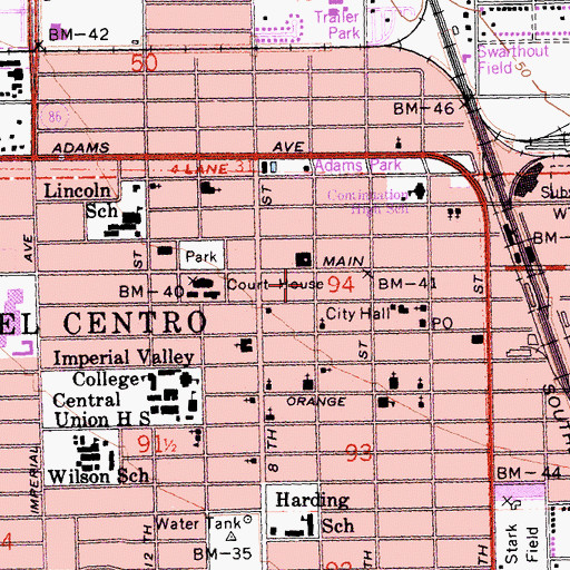 Topographic Map of Iglesia de Dios de la Profesia, CA