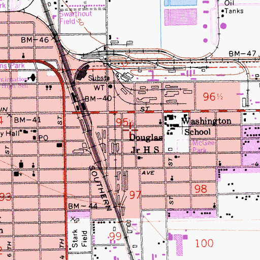 Topographic Map of Johnson Chapel African Methodist Episcopal Church, CA