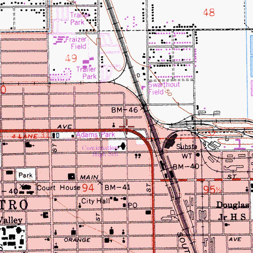 Topographic Map of Kingdom Hall of Jehovahs Witnesses, CA