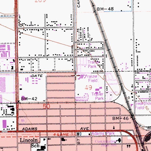 Topographic Map of McKinley Elementary School, CA